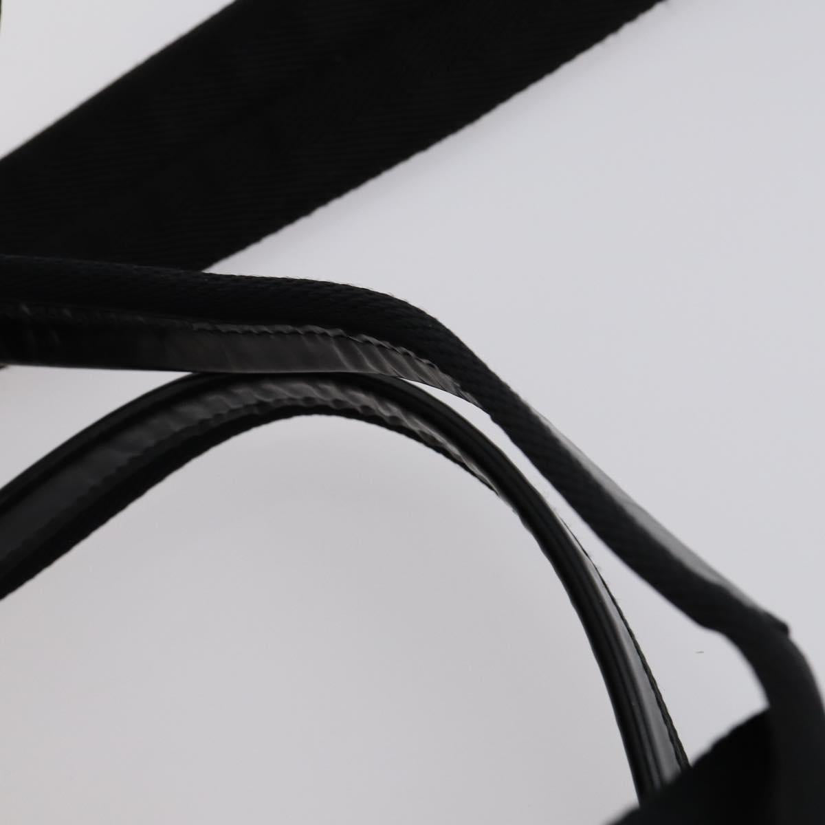 PRADA Boston Bag Nylon 2way Black Silver Auth 146277