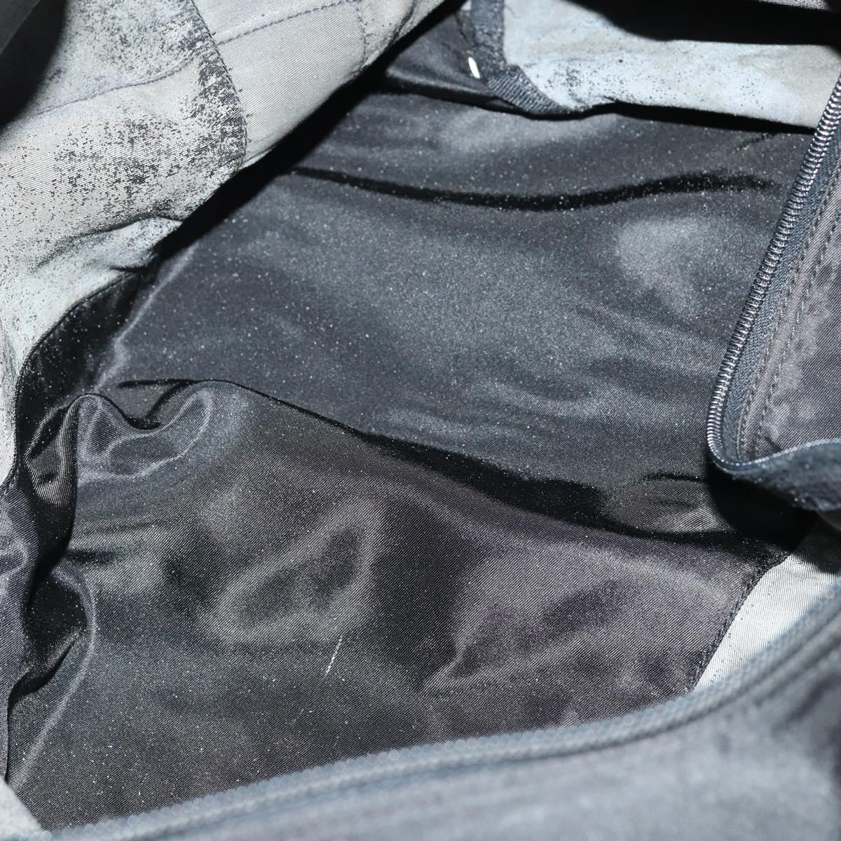 PRADA Boston Bag Nylon 2way Black Silver Auth 146277