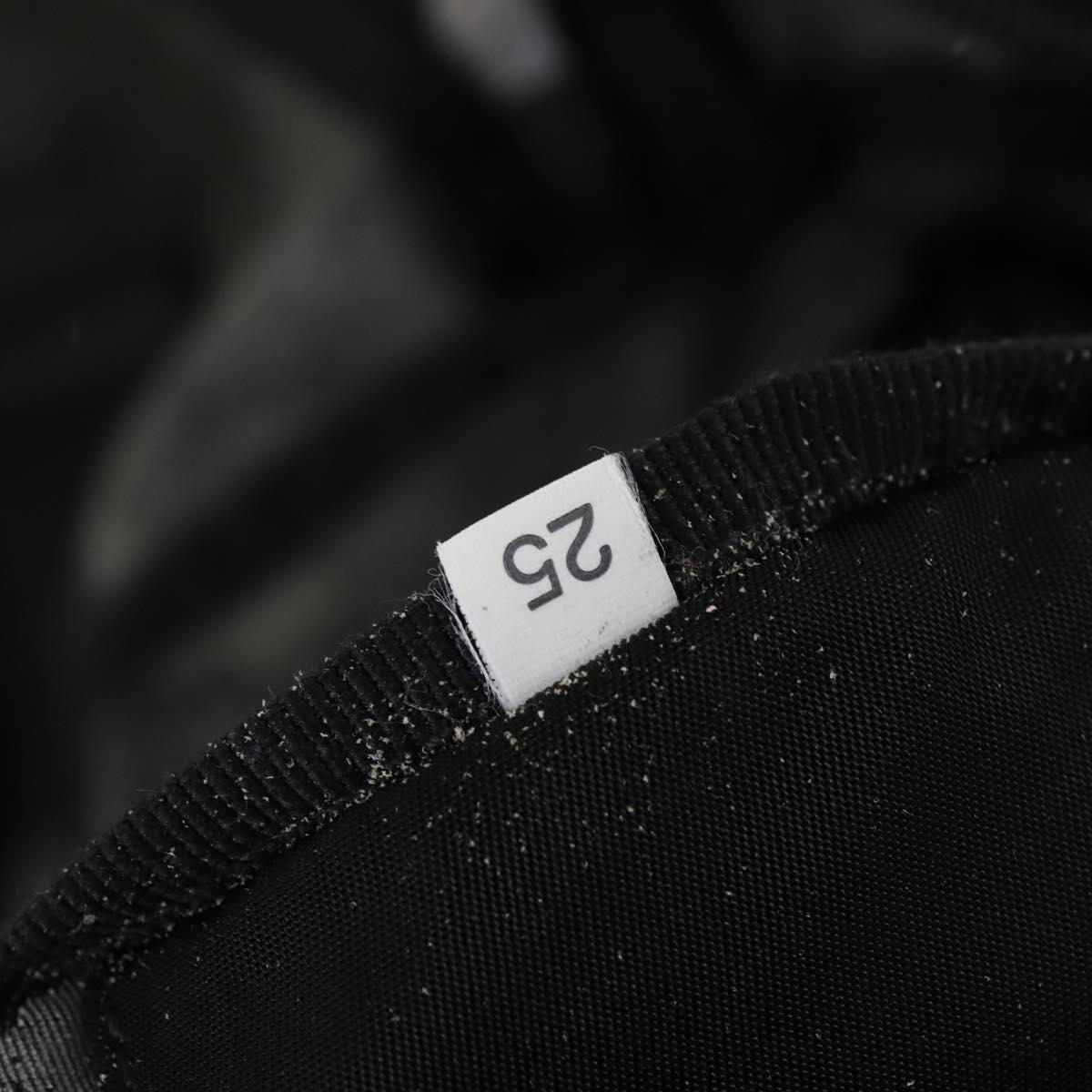 PRADA Boston Bag Nylon 2way Black Silver Auth 146277