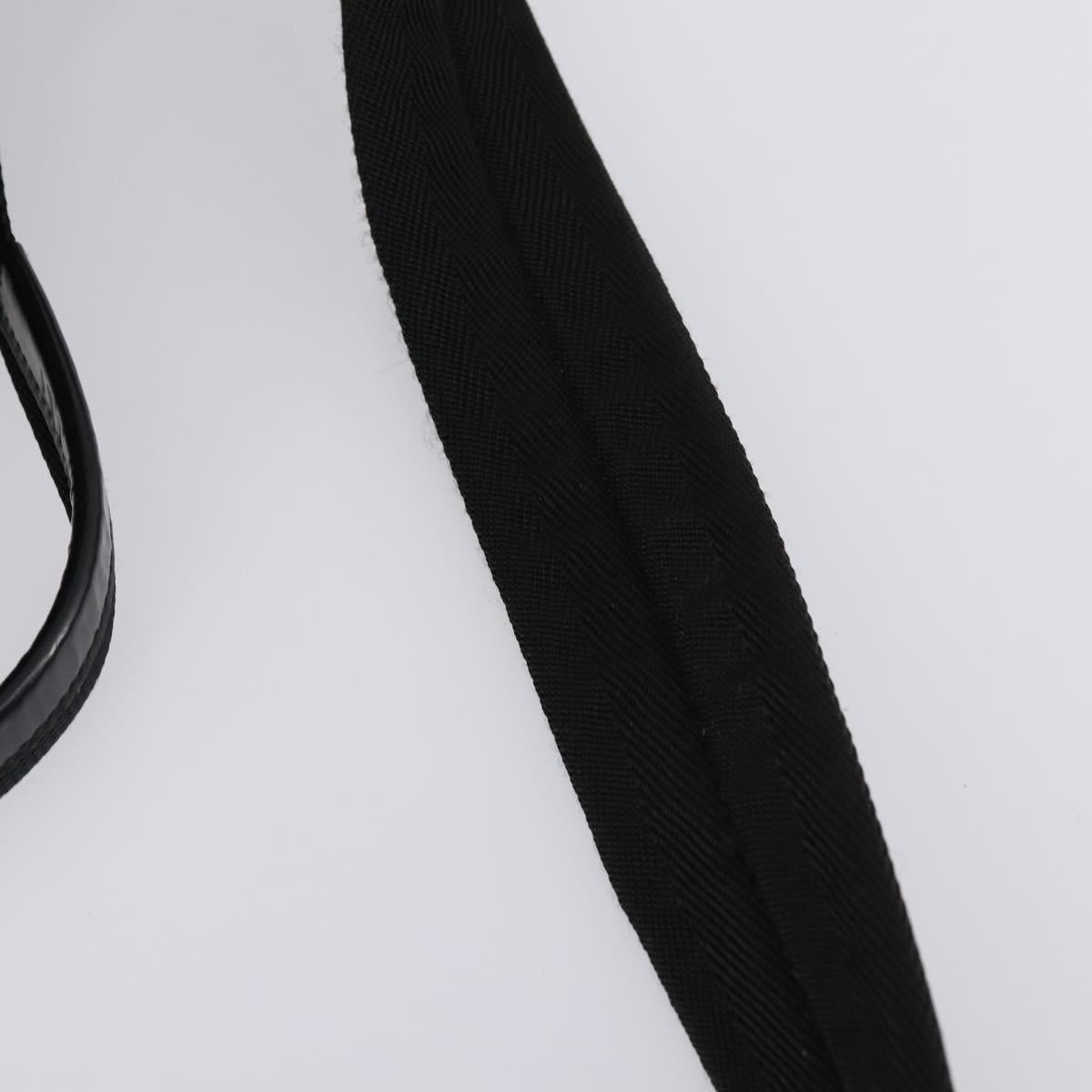 PRADA Boston Bag Nylon 2way Black Silver Auth 146277