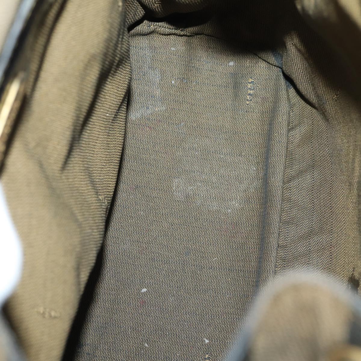 FENDI Pecan Canvas Backpack Brown Black Auth 146280