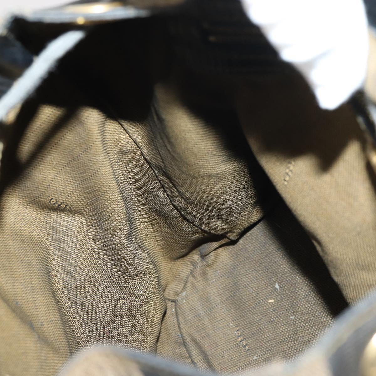 FENDI Pecan Canvas Backpack Brown Black Auth 146280