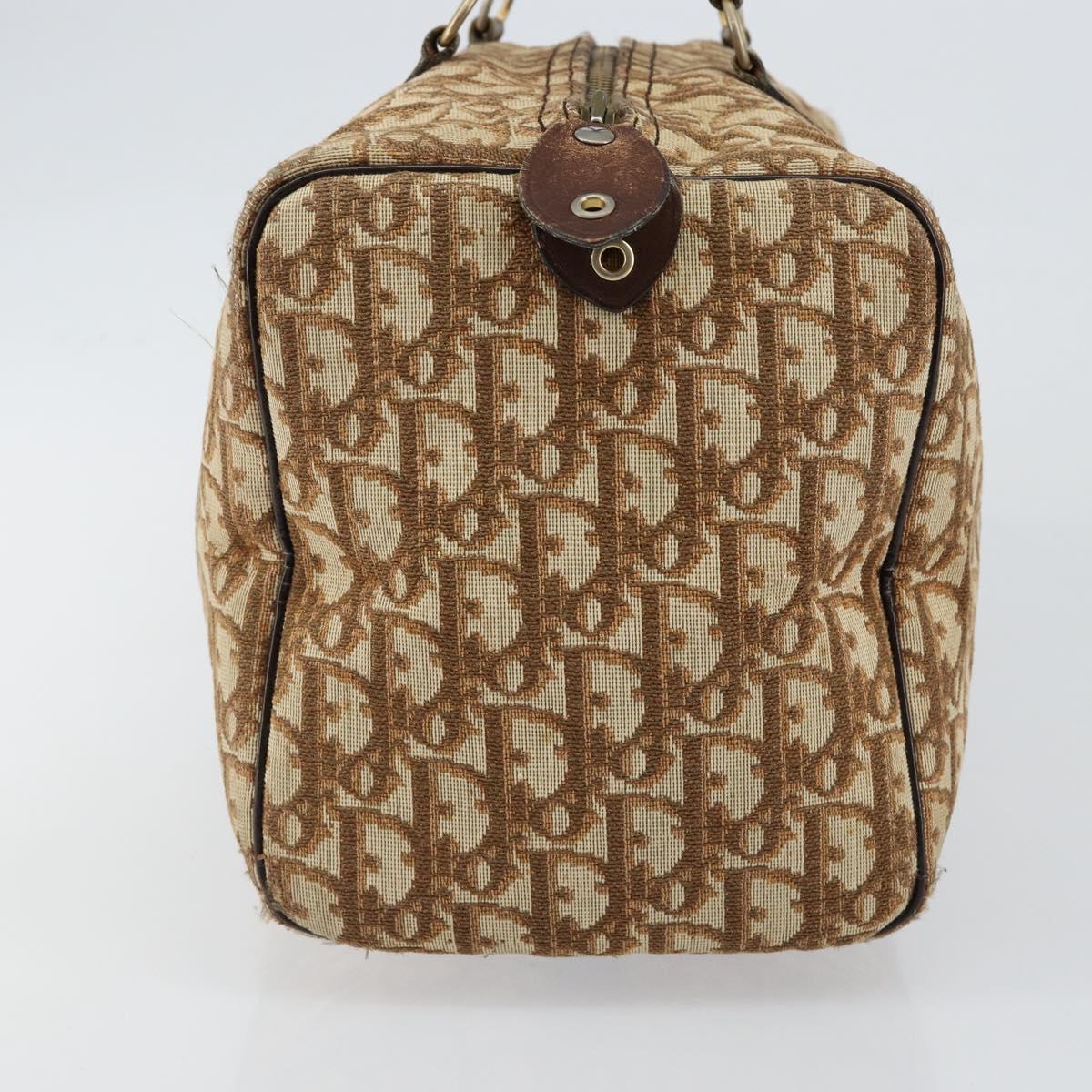 Christian Dior Trotter Canvas Boston Bag Brown Auth 146289