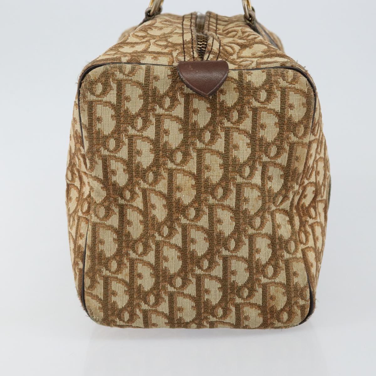 Christian Dior Trotter Canvas Boston Bag Brown Auth 146289