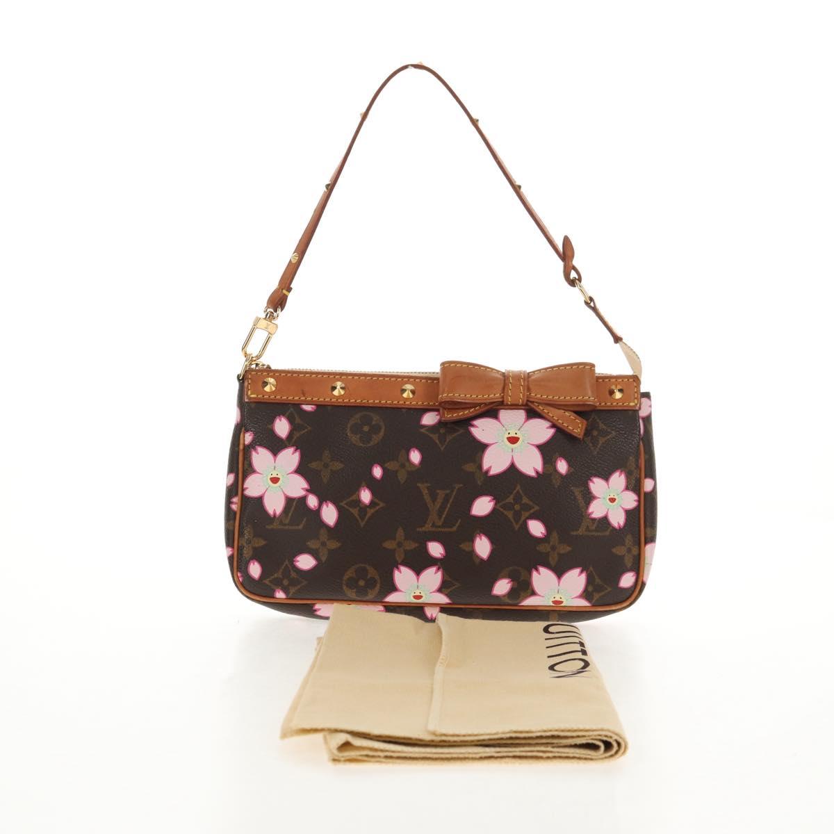 LOUIS VUITTON Cherry Blossom Pochette Accessoires Pouch M92006 LV Auth 146292V