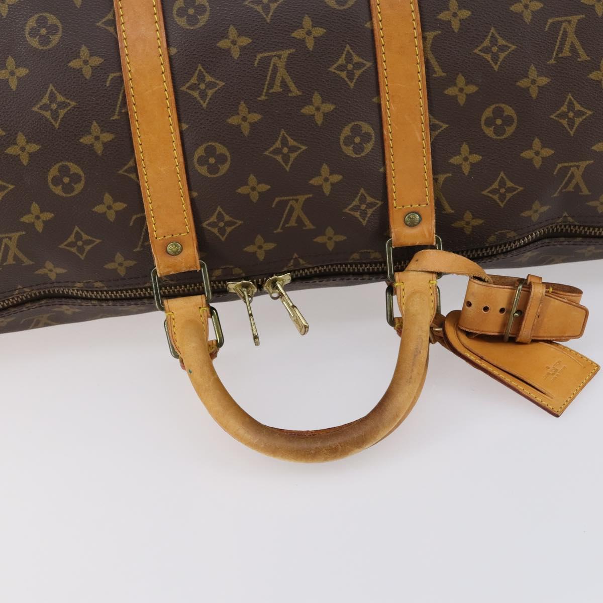 LOUIS VUITTON Monogram Keepall Bandouliere 55 Boston Bag M41414 LV Auth 146303
