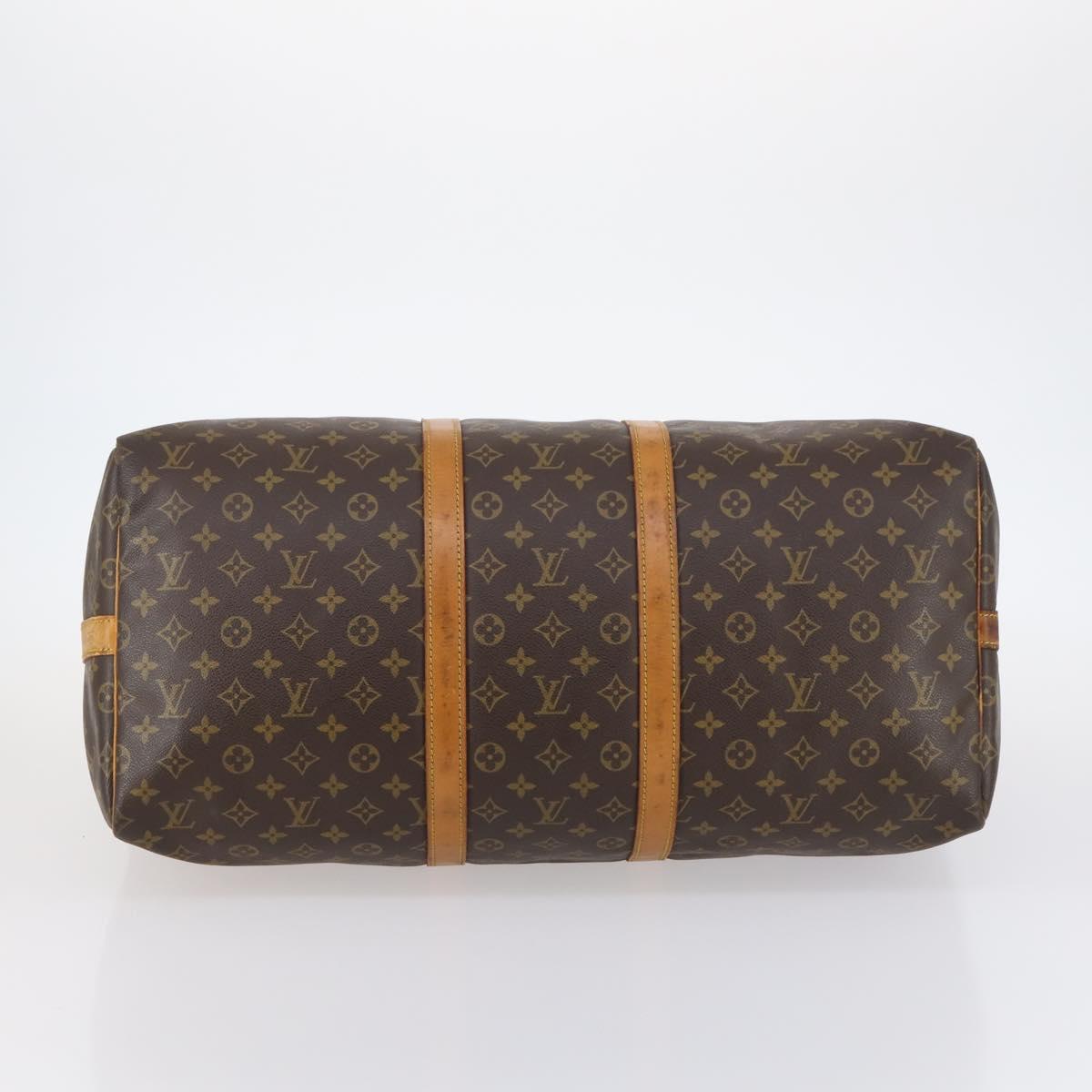 LOUIS VUITTON Monogram Keepall Bandouliere 55 Boston Bag M41414 LV Auth 146303