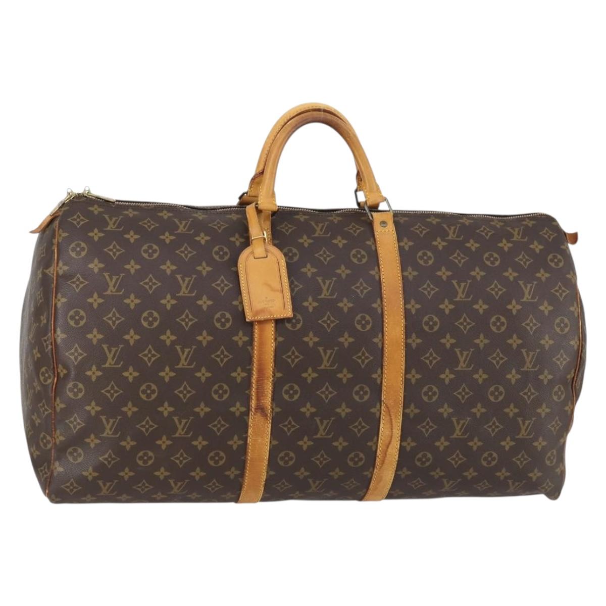 LOUIS VUITTON Monogram Keepall 60 Boston Bag M41422 LV Auth 146304
