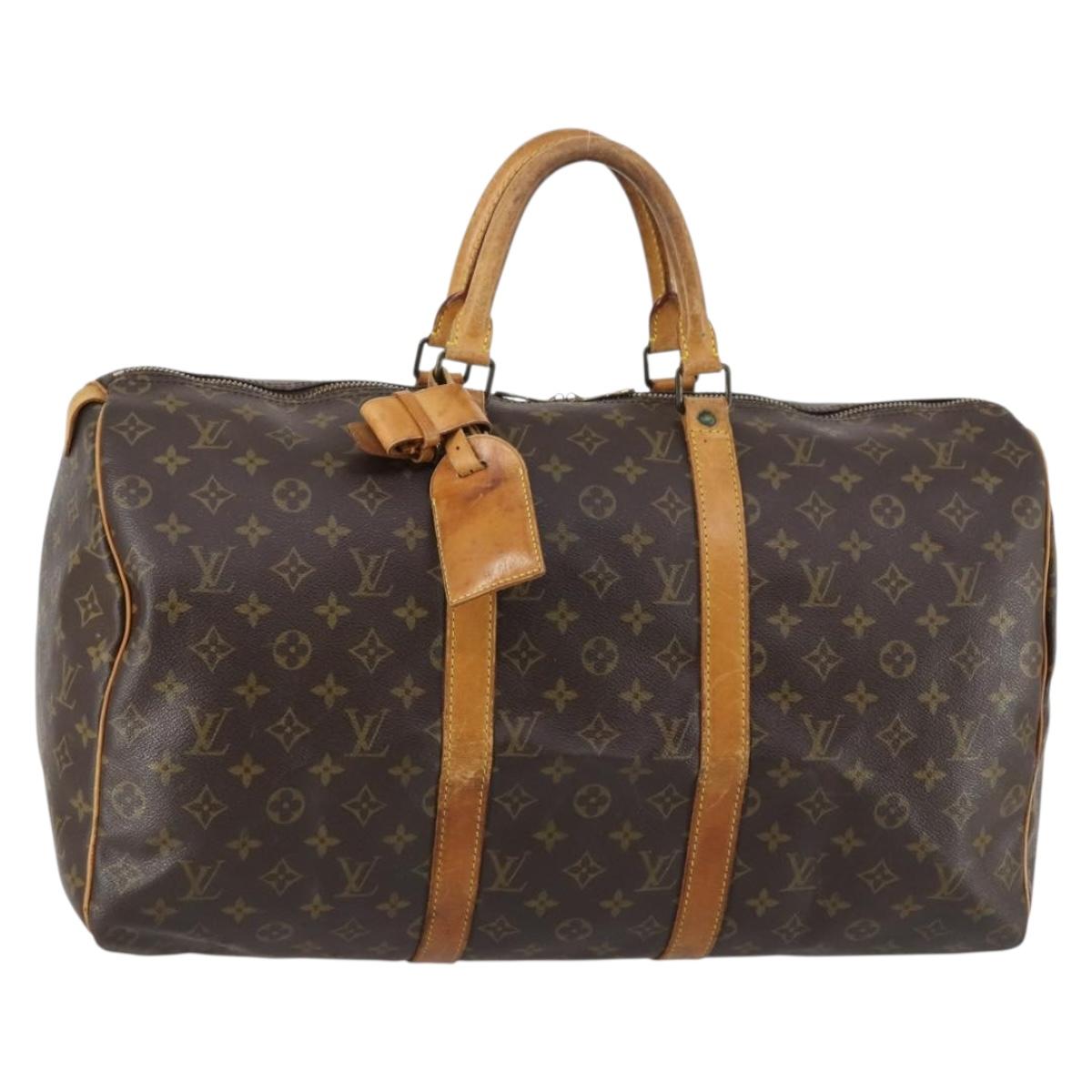 LOUIS VUITTON Monogram Keepall 50 Boston Bag M41426 LV Auth 146305