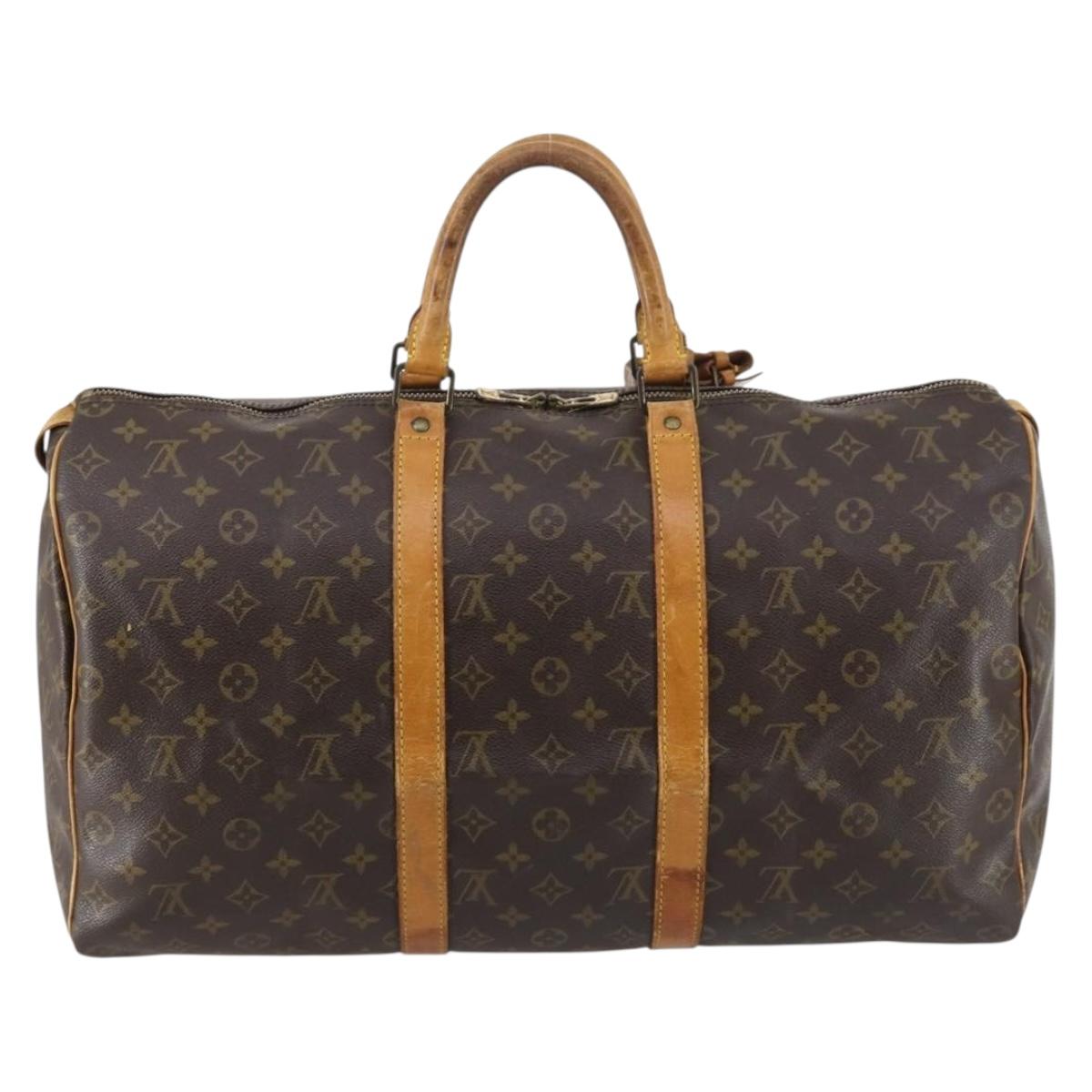 LOUIS VUITTON Monogram Keepall 50 Boston Bag M41426 LV Auth 146305