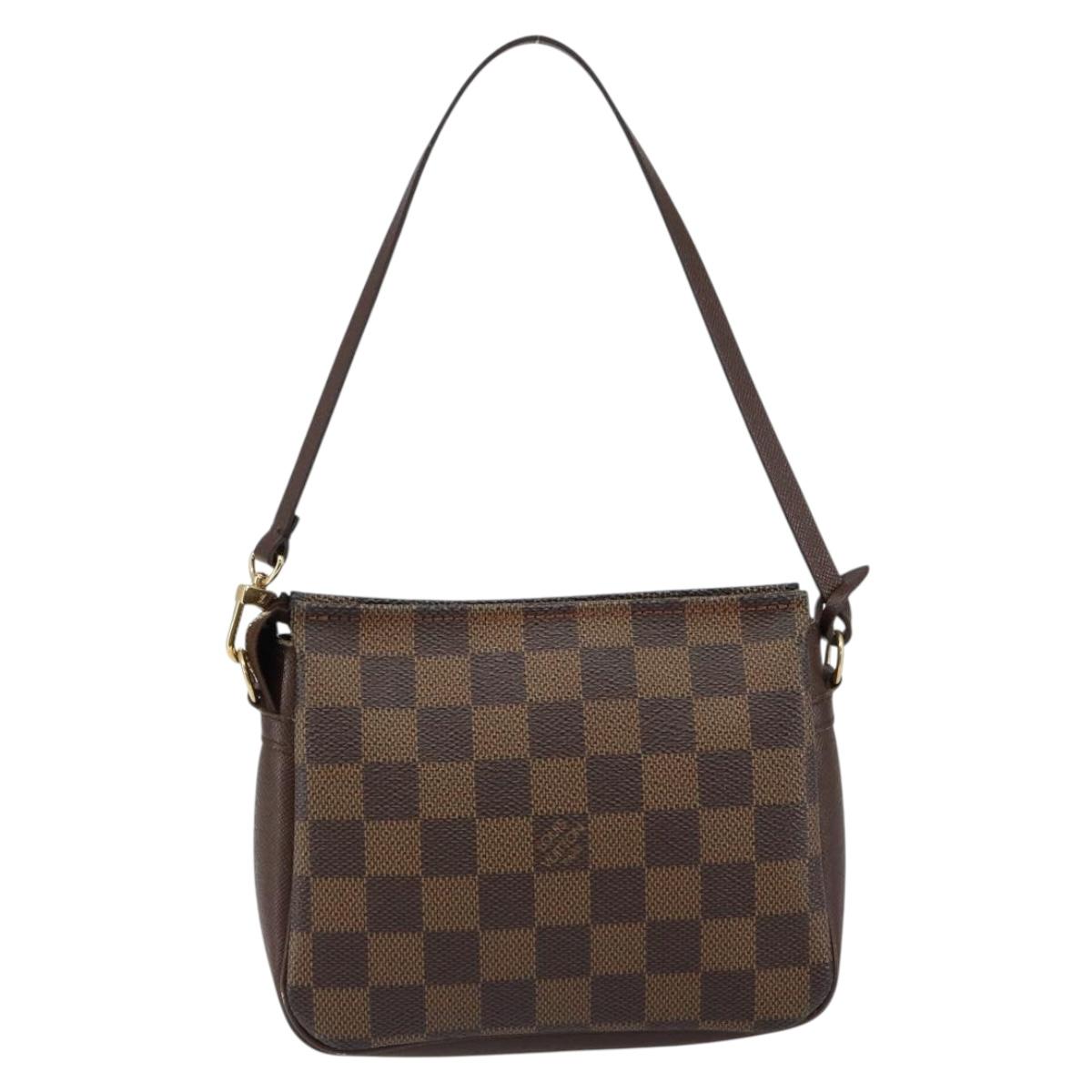 LOUIS VUITTON Damier Ebene Trousse makeup Pouch N51982 LV Auth 146318