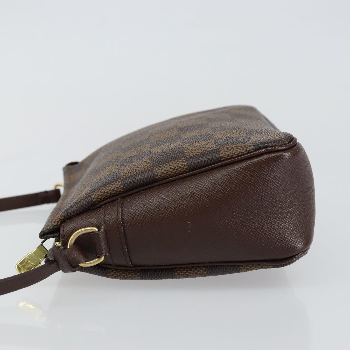 LOUIS VUITTON Damier Ebene Trousse makeup Pouch N51982 LV Auth 146318