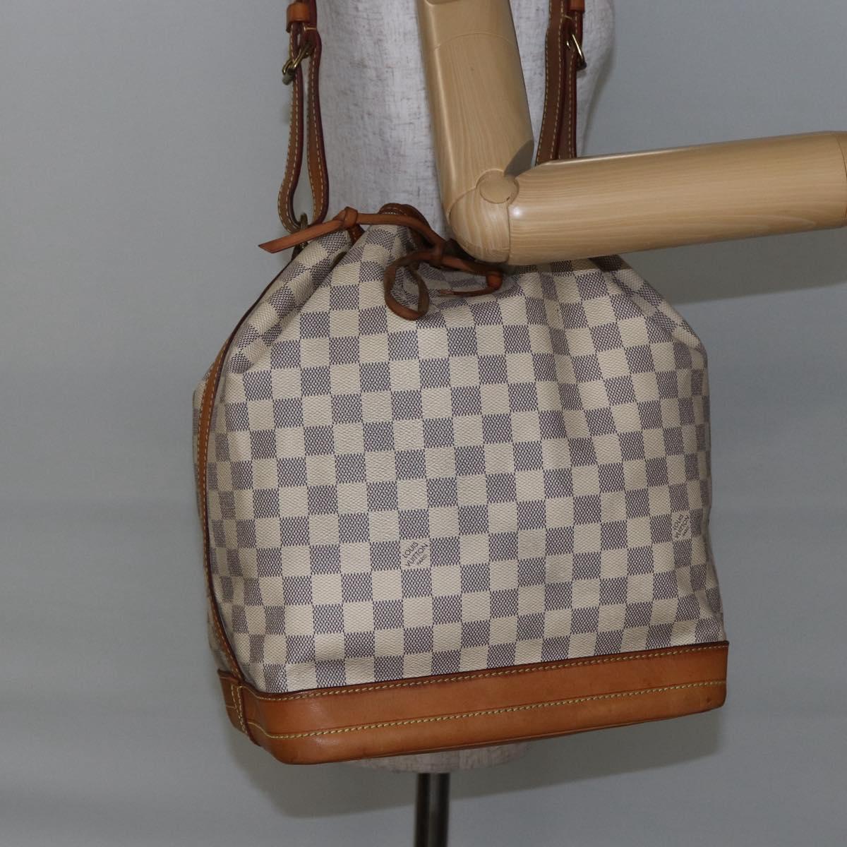 LOUIS VUITTON Damier Azur Noe Shoulder Bag N42222 LV Auth 146319