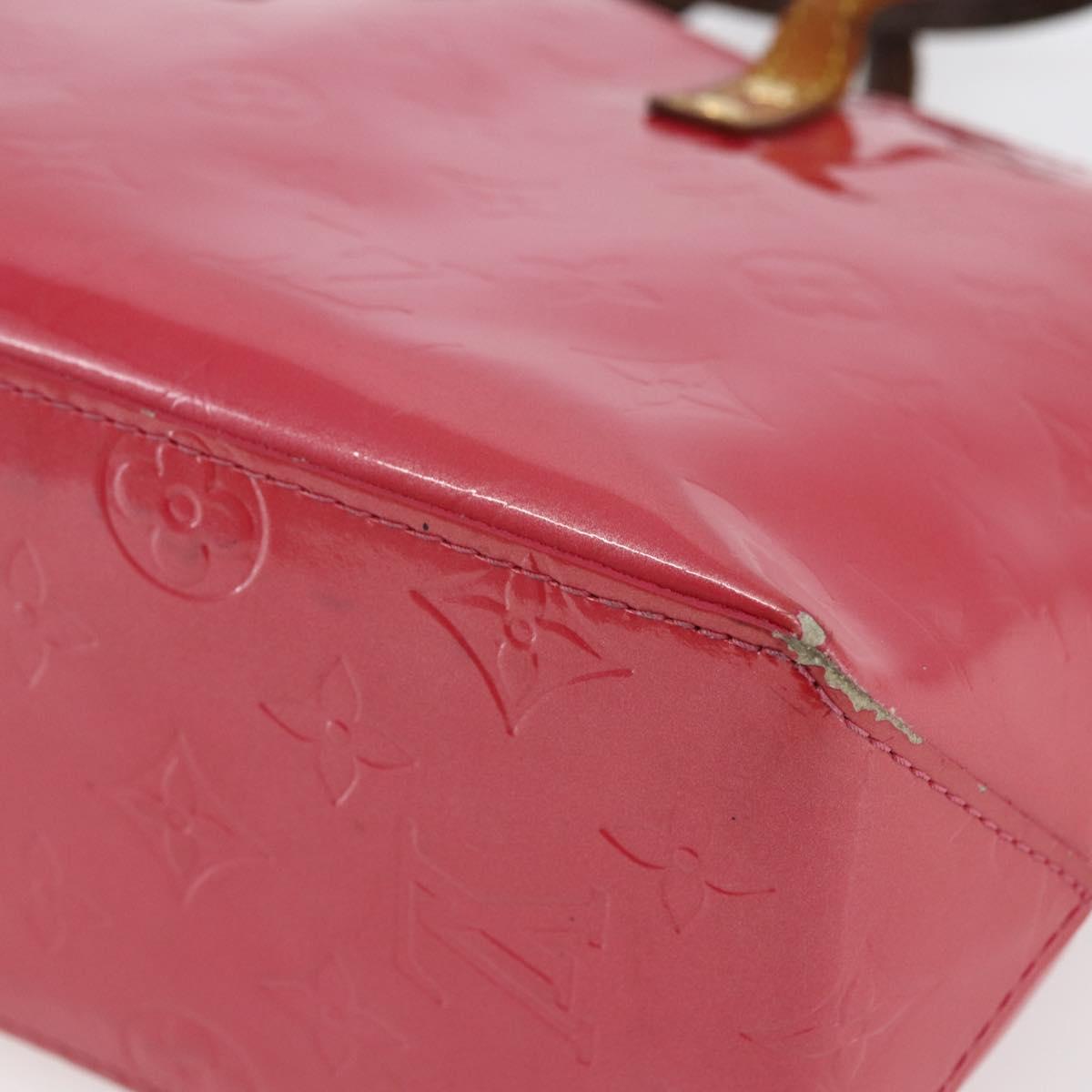 LOUIS VUITTON Monogram Vernis Reade PM Hand Bag Red Rouge M91088 LV Auth 146321