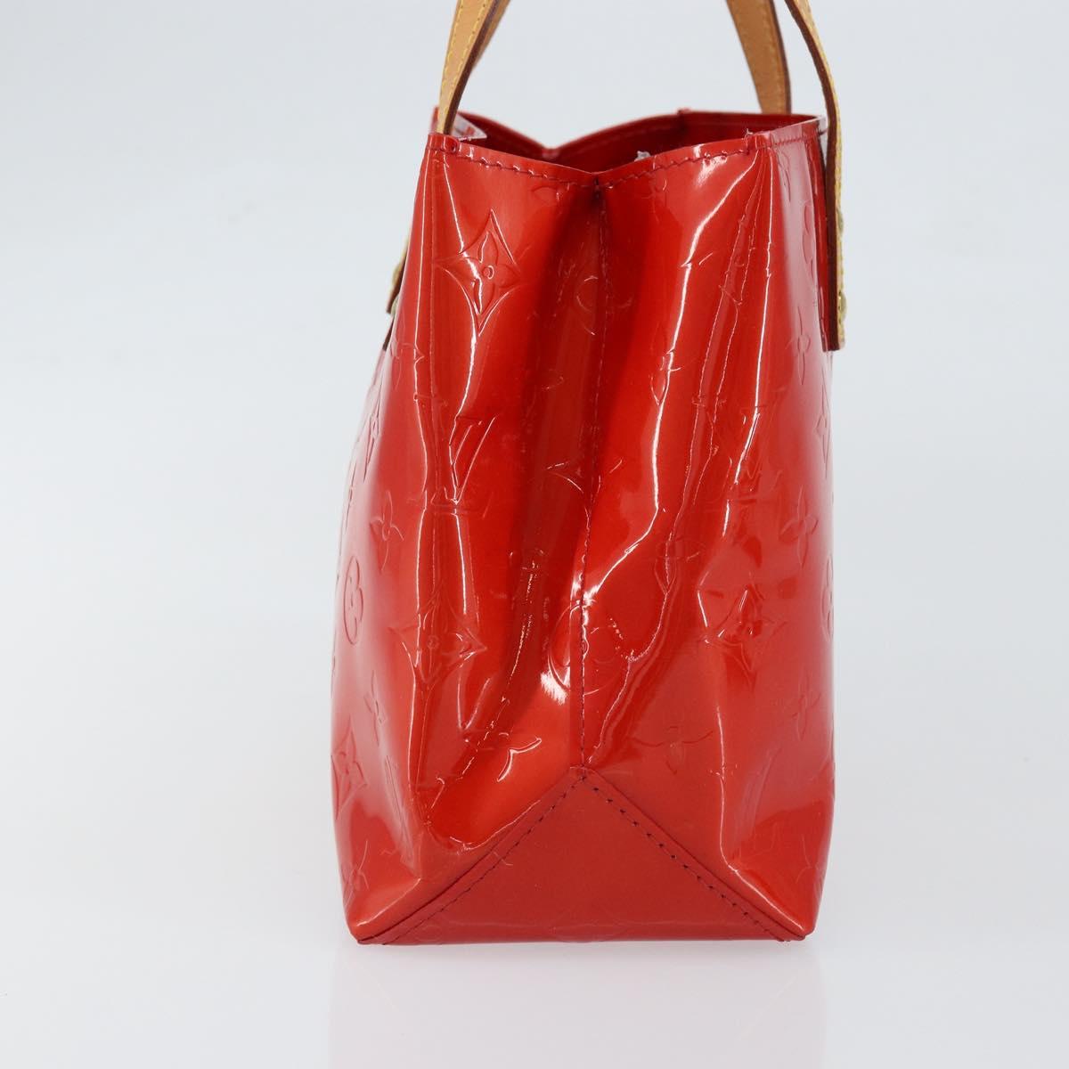 LOUIS VUITTON Monogram Vernis Reade PM Hand Bag Red Rouge M91088 LV Auth 146322