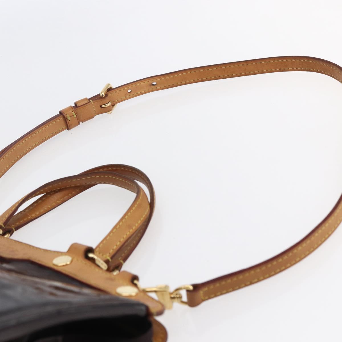 LOUIS VUITTON Monogram Vernis Blair MM Bag 2way Amarante M91619 LV Auth 146324