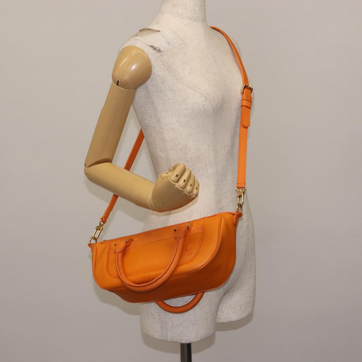 LOUIS VUITTON Epi Danura PM Bag 2Way Orange Mandarin M5891H LV Auth 146329