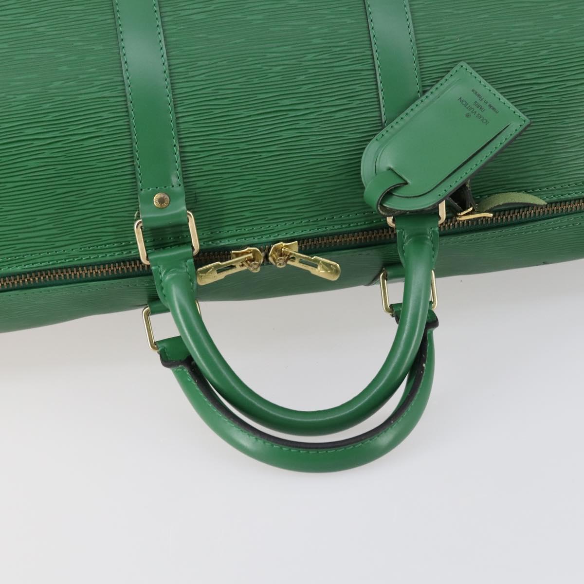 LOUIS VUITTON Epi Keepall 50 Boston Bag Green M42964 LV Auth 146331