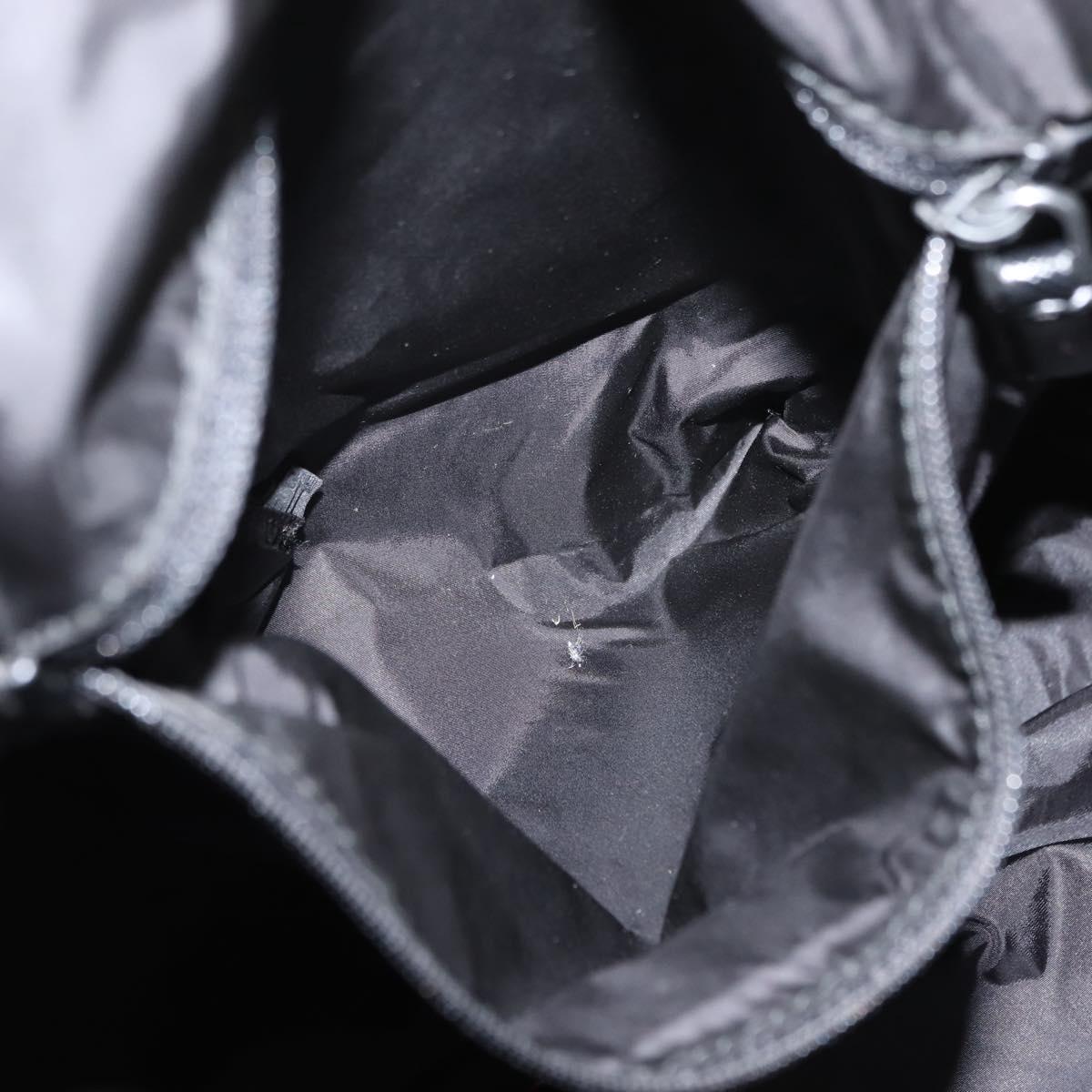 PRADA Tote Bag Nylon Yellow Silver Auth 146333