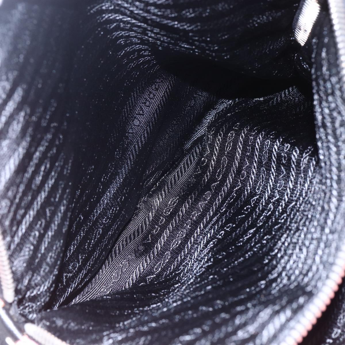 PRADA Quilted Chain Tote Bag Nylon Pink Silver Auth 146334