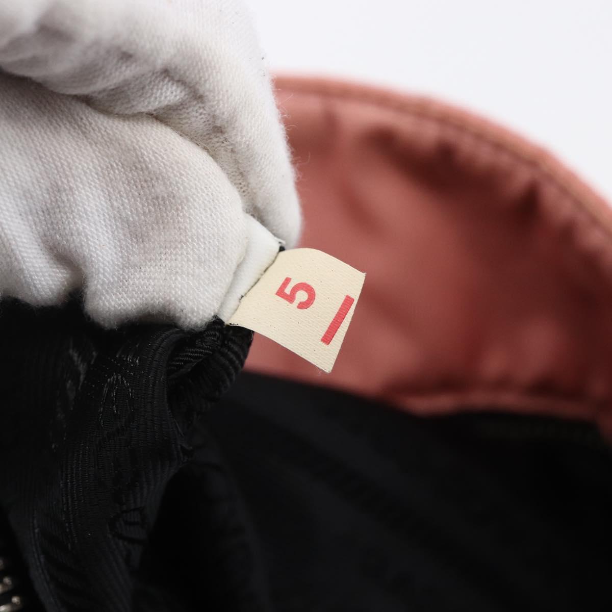 PRADA Quilted Chain Tote Bag Nylon Pink Silver Auth 146334