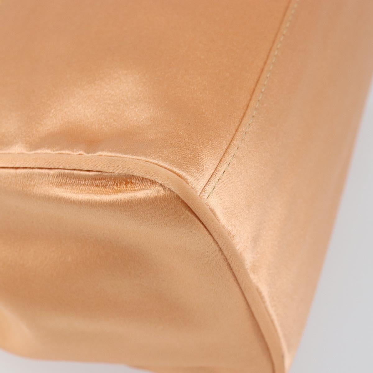 PRADA Hand Bag Satin Pink Gold Auth 146335