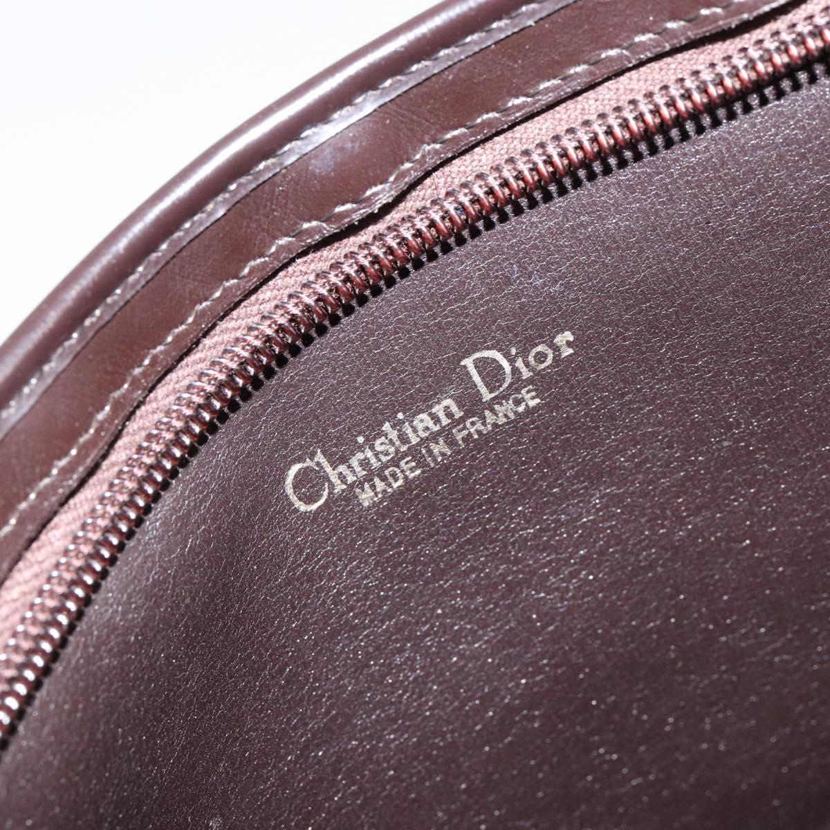 Christian Dior Trotter Canvas Shoulder Bag Beige Gold Auth 146342