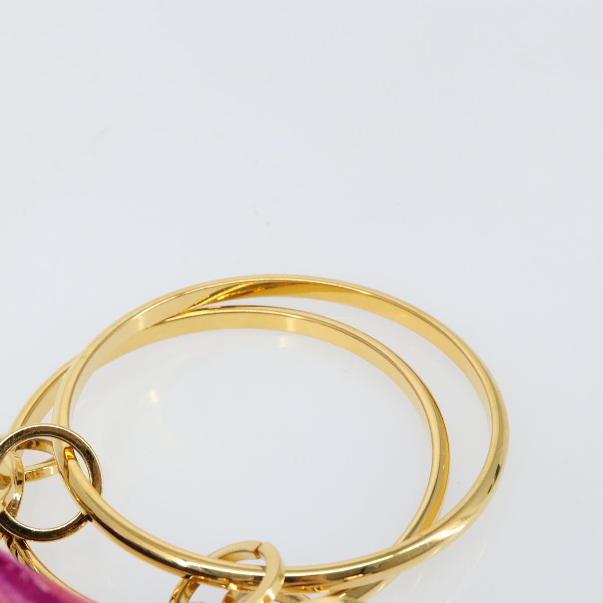 Gianni Versace ring Hand Bag Velor Multicolor Gold Auth 146347