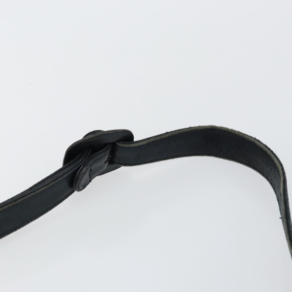 CHANEL Matelasse Shoulder Bag Leather Black Gold CC Auth 146351