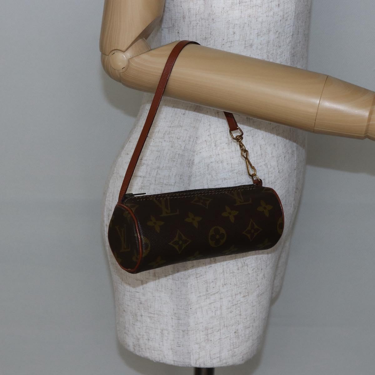 LOUIS VUITTON Monogram Papillon Pouch LV Auth 146356