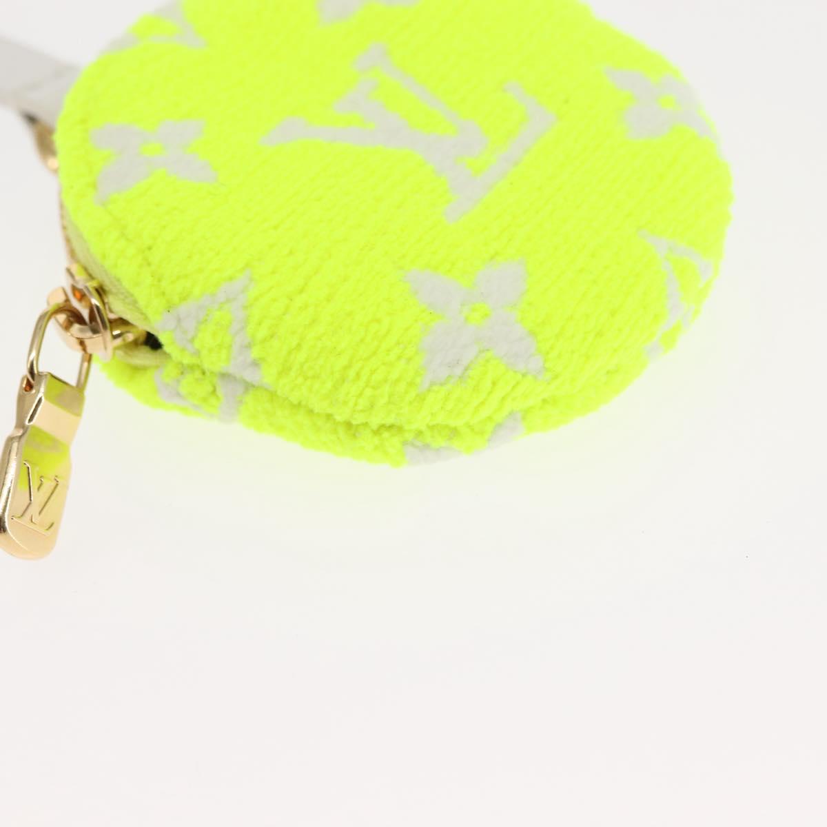 LOUIS VUITTON Ellipse BB Pouch Pile White Light Yellow Green Auth 146358