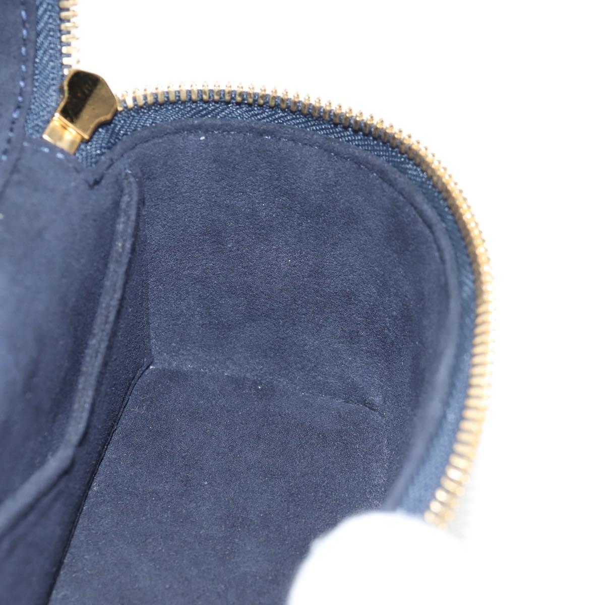 LOUIS VUITTON Monogram Laminated Jacquard Microvanity Navy M82467 Auth 146365SAM