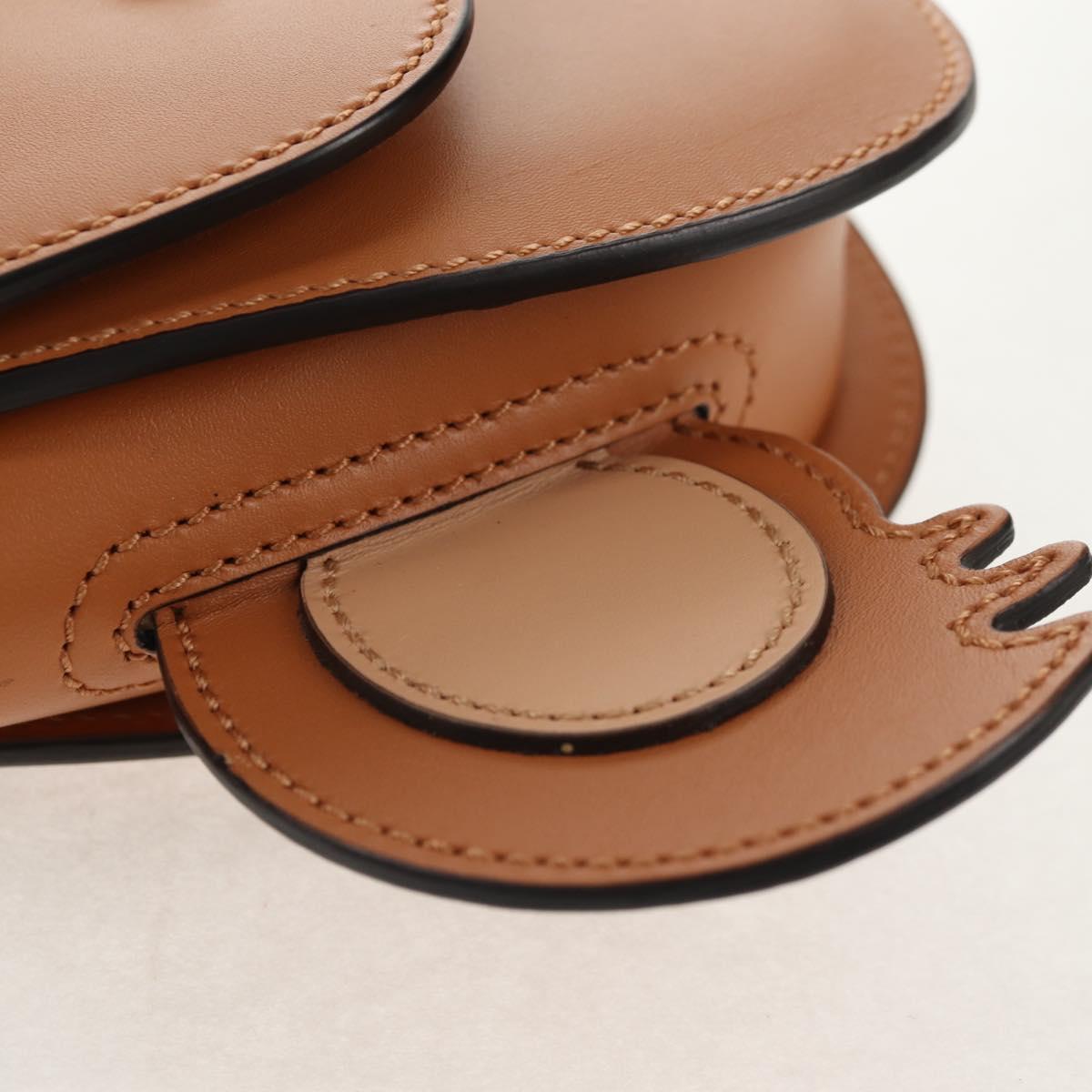 GUCCI Children's Koala Hand Bag Leather Brown Silver 605824 Auth 146368V