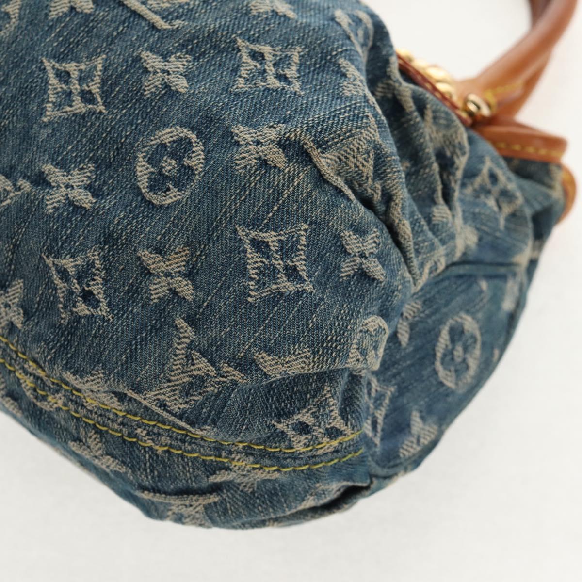 LOUIS VUITTON Monogram Denim Preity Hand Bag Blue M95020 LV Auth 146370V