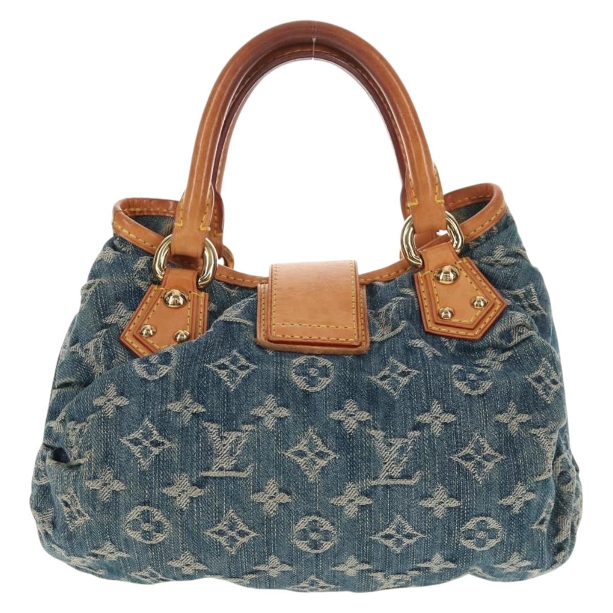 LOUIS VUITTON Monogram Denim Preity Hand Bag Blue M95020 LV Auth 146370V
