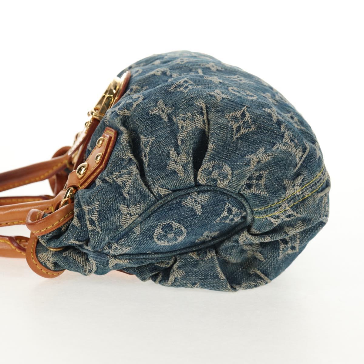 LOUIS VUITTON Monogram Denim Preity Hand Bag Blue M95020 LV Auth 146370V