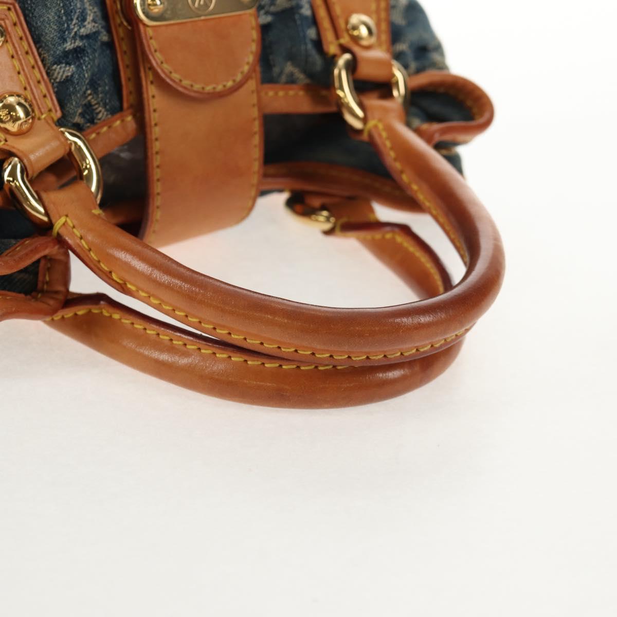 LOUIS VUITTON Monogram Denim Preity Hand Bag Blue M95020 LV Auth 146370V