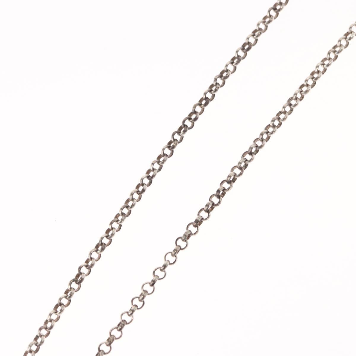 Chrome Hearts Heart Charm with Roll Chain 16 Inch Necklace Ag925 Auth 146387M