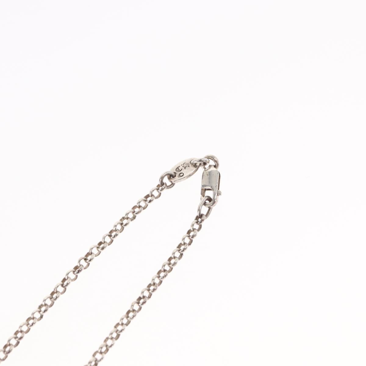 Chrome Hearts Heart Charm with Roll Chain 16 Inch Necklace Ag925 Auth 146387M