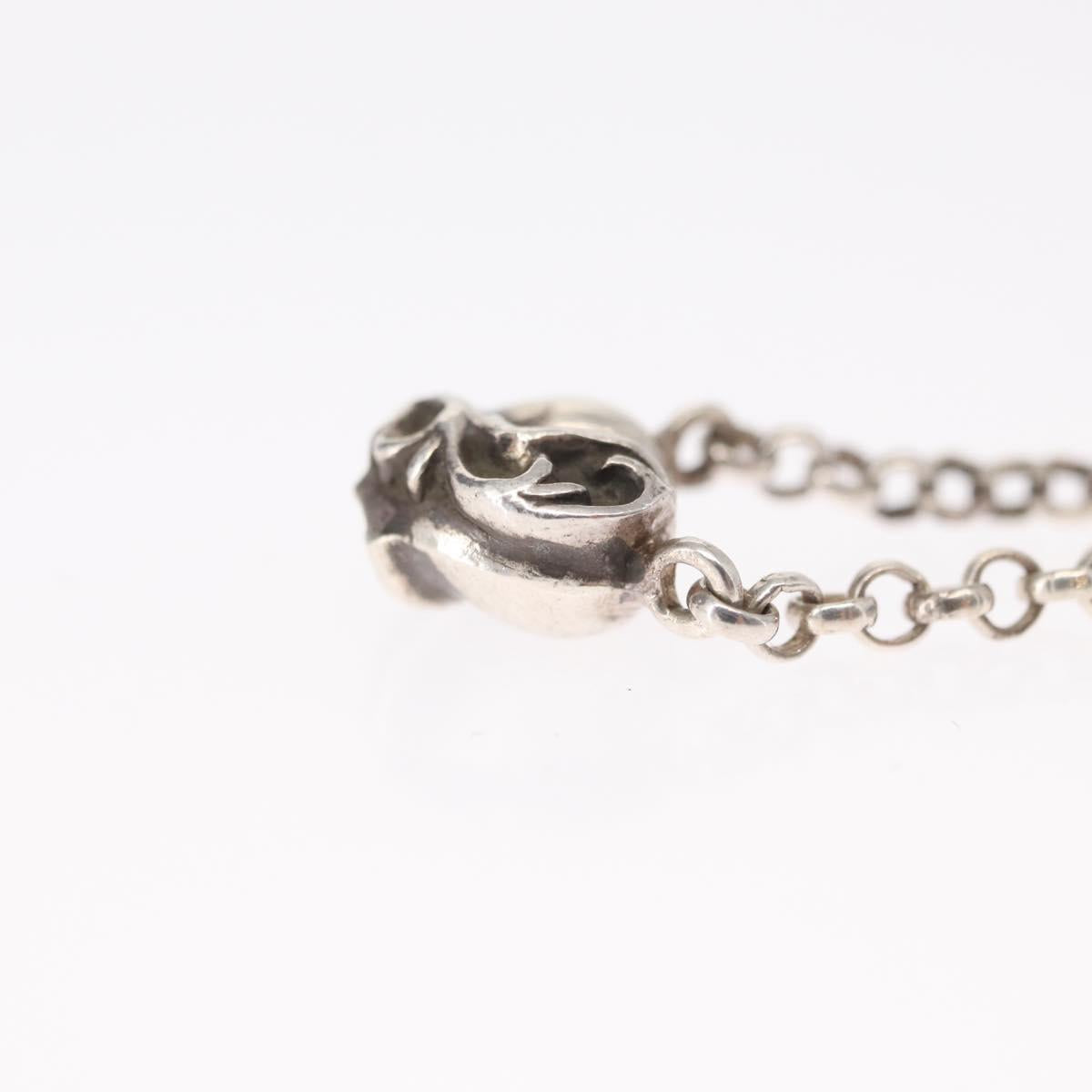 Chrome Hearts Heart Charm with Roll Chain 16 Inch Necklace Ag925 Auth 146387M