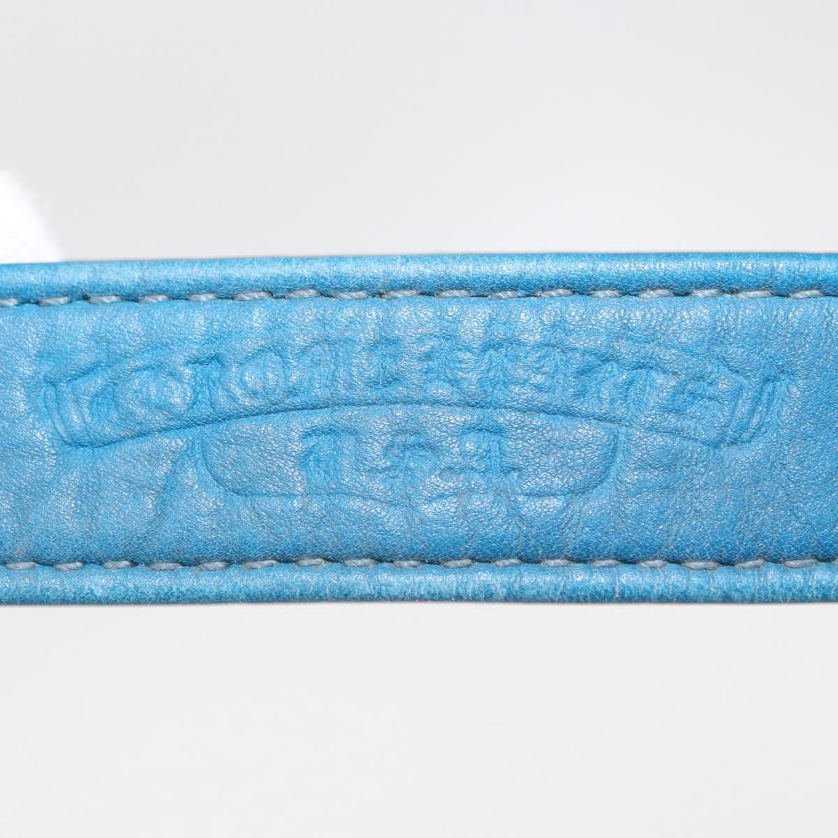 Chrome Hearts 3 Buttons 2 Snaps Pyramid Cross Button Bracelet Blue Auth 146389M