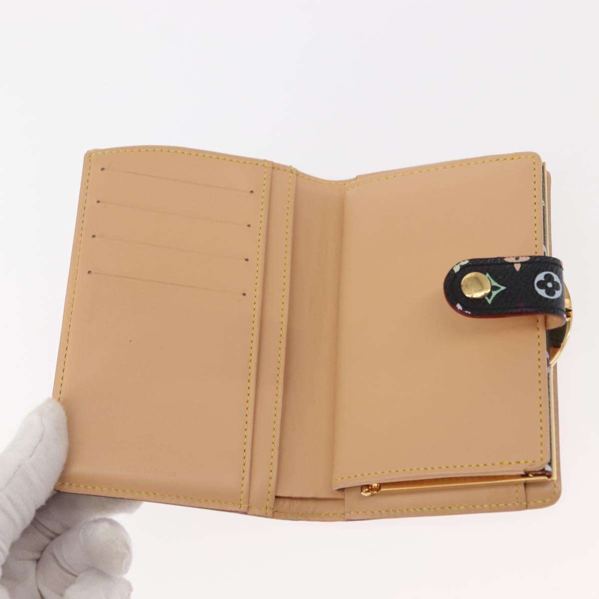 LOUIS VUITTON Multicolor Portefeuille Viennois Wallet Black M92988 Auth 146412