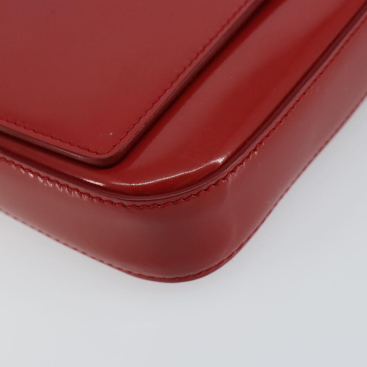 GUCCI Hand Bag Leather Red Gold 001 4227 Auth 146419