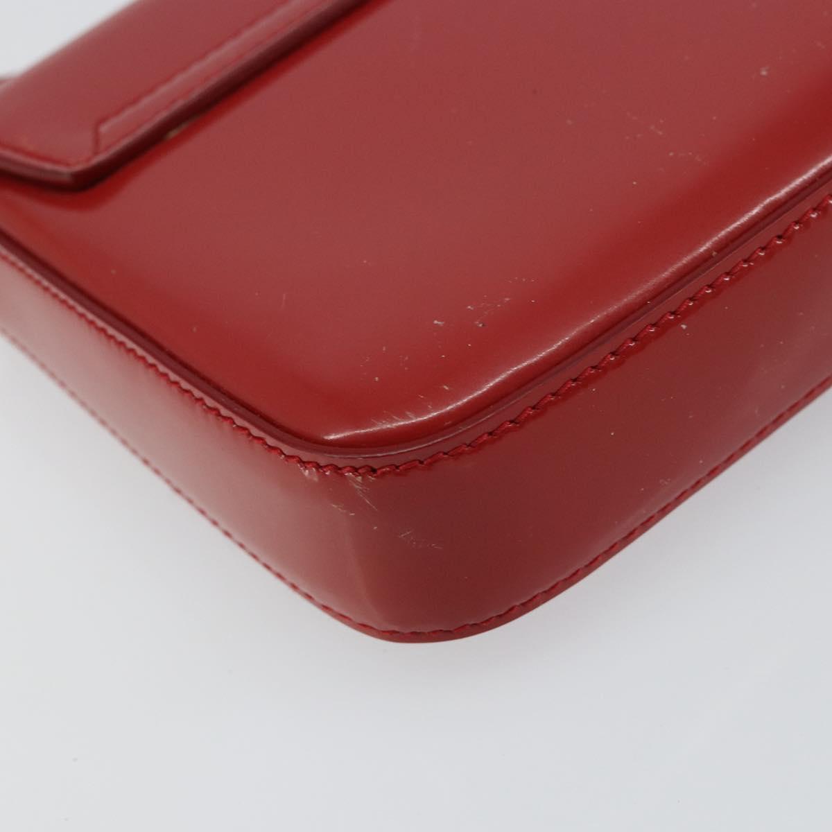 GUCCI Hand Bag Leather Red Gold 001 4227 Auth 146419