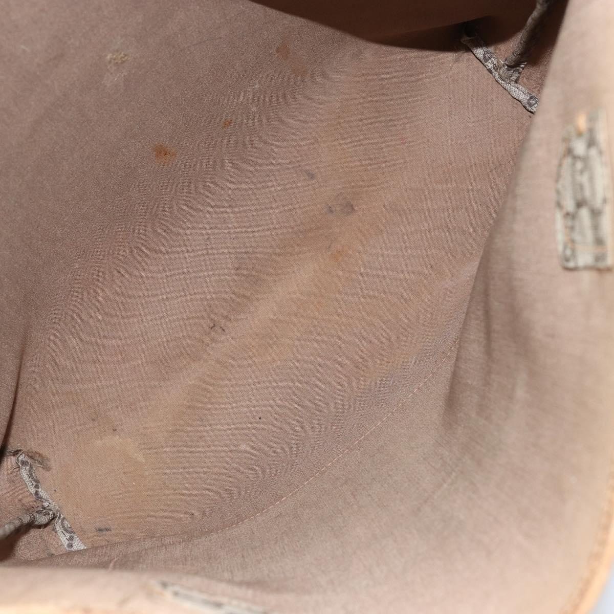 GUCCI GG Plus Supreme Web Sherry Line Tote Bag PVC Beige Gold Auth 146421