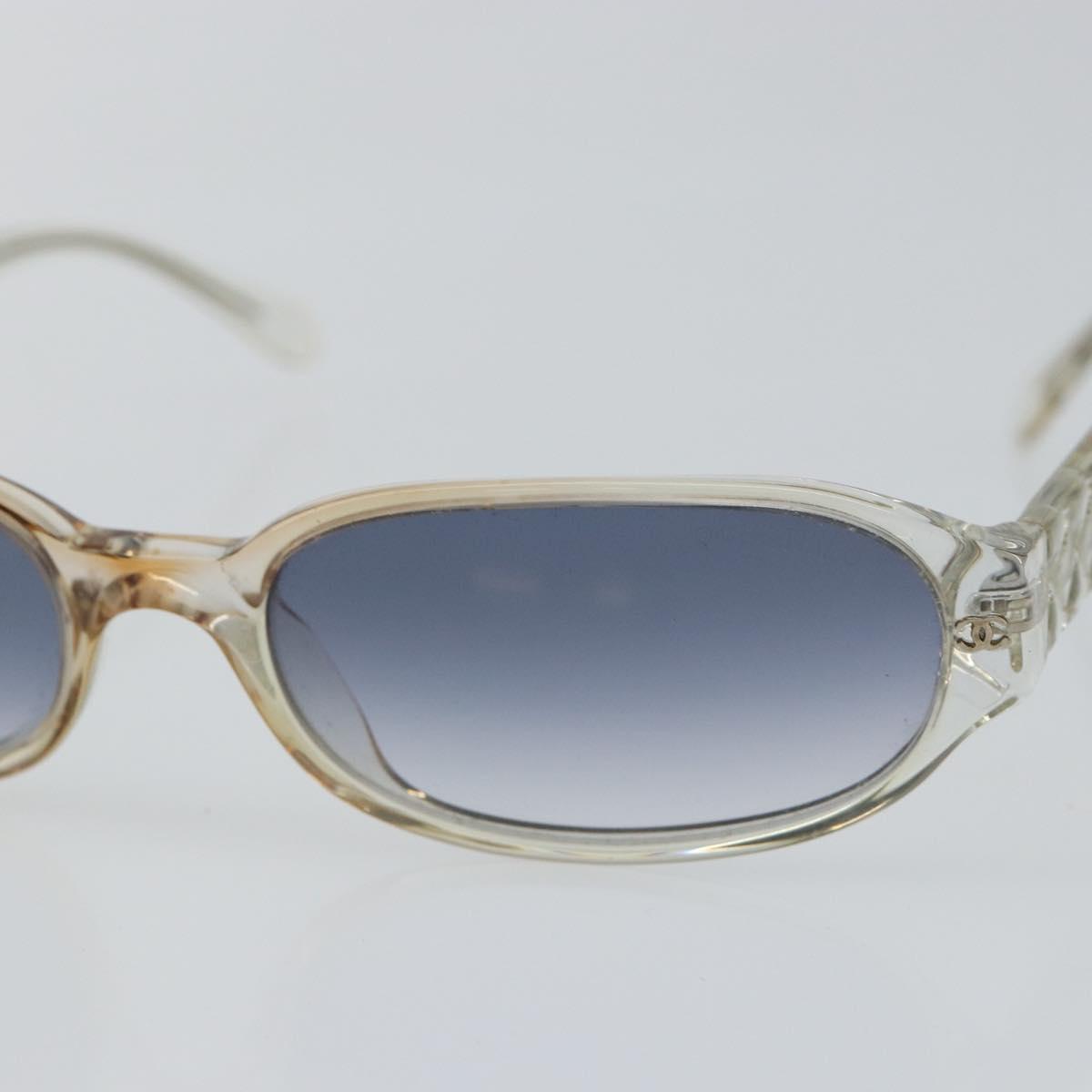 CHANEL Sunglasses Plastic Clear CC Auth 146445