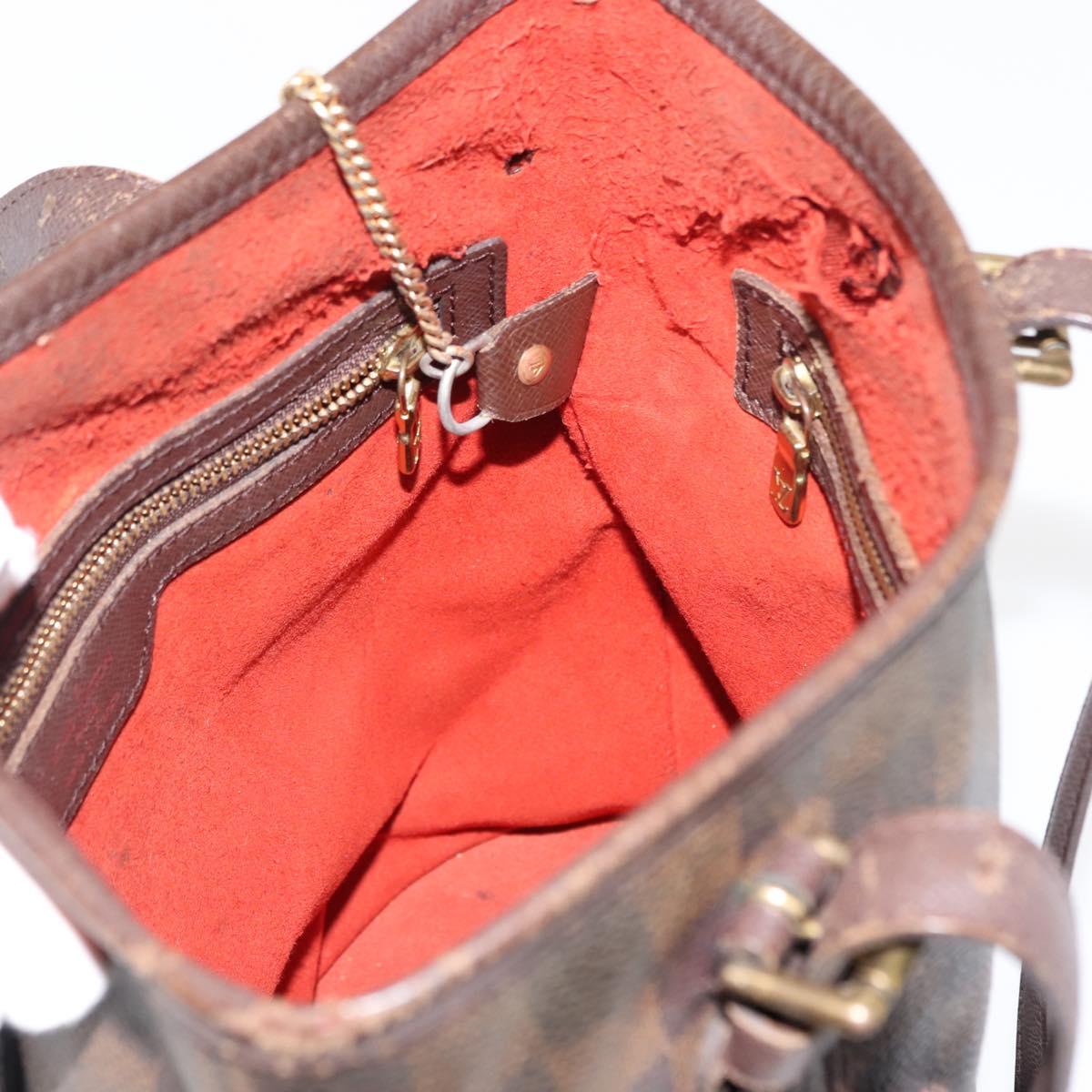 LOUIS VUITTON Damier Ebene Marais Shoulder Bag N42240 LV Auth 146455