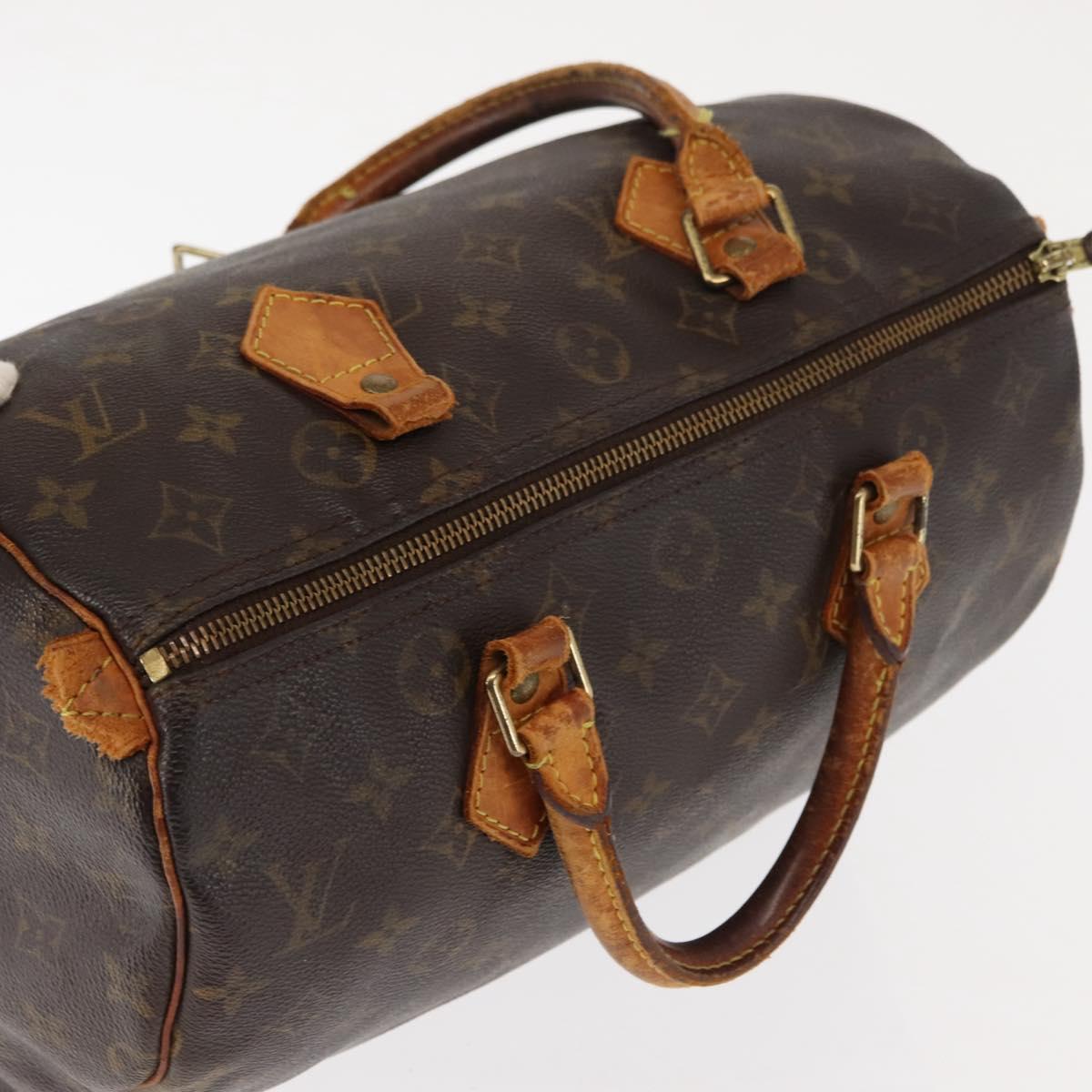 LOUIS VUITTON Monogram Speedy 30 Hand Bag M41526 LV Auth 146458