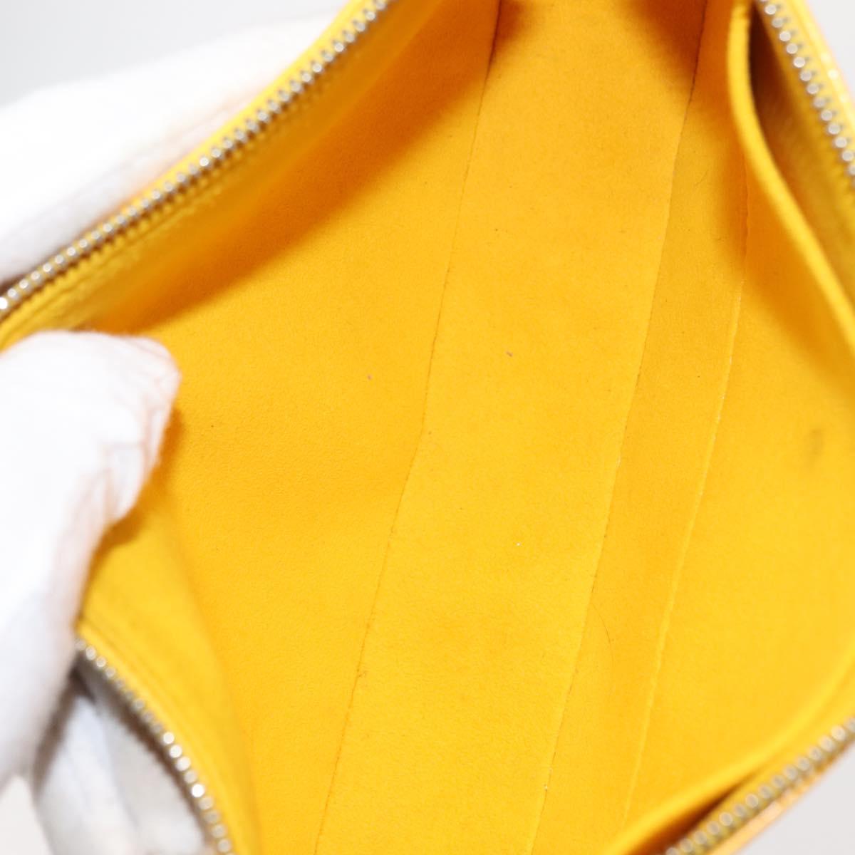 LOUIS VUITTON Epi Pochette Accessoires Accessory Pouch Yellow M52989 Auth 146464