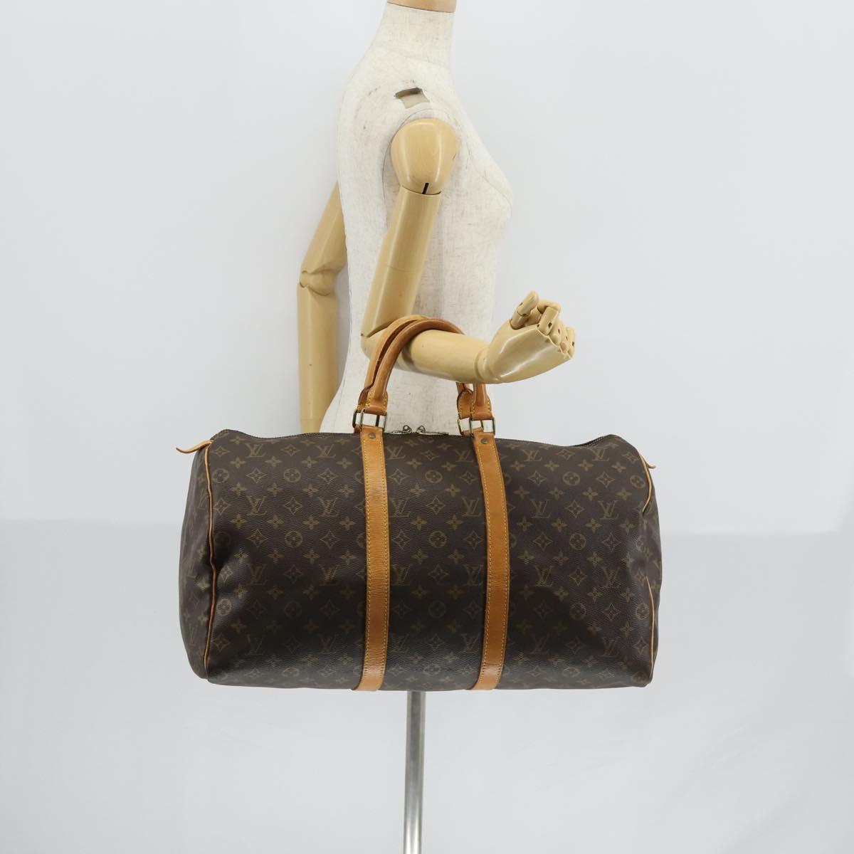 LOUIS VUITTON Monogram Keepall 50 Boston Bag M41426 LV Auth 146471